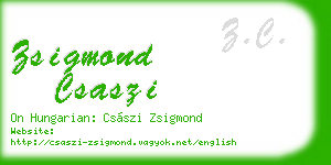 zsigmond csaszi business card